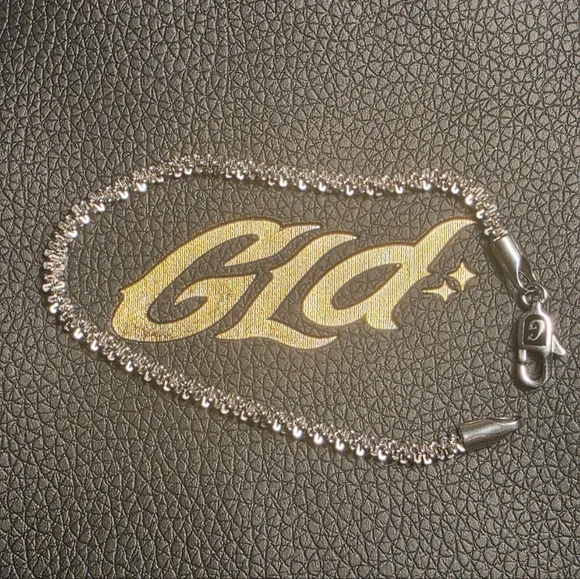 The GLD Shop Diamond Cut Popcorn Bracelet 14k White Gold Plated 7 4mm
